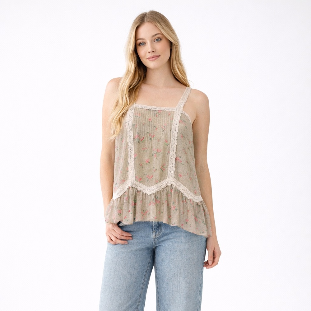 Free People Sheer Beige Top • NWT - Picture 9 of 9